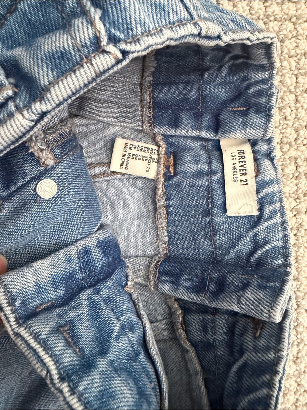 Forever 21 Light Blue Washed Denim Jeans